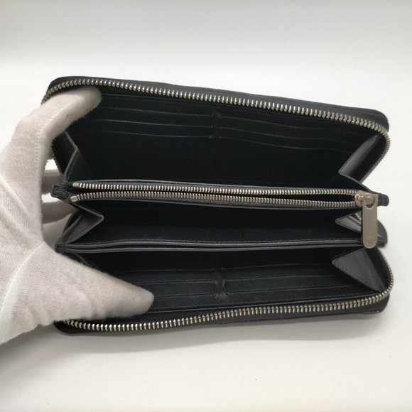 Louis Vuitton LV Zippy Wallet Zippy Wallet M61867 Black Mahina - Picture 4 of 9